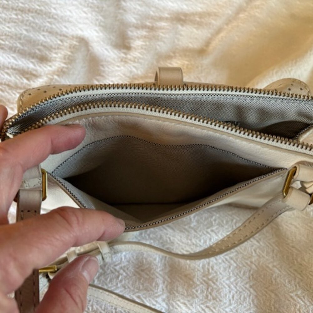 Fossil Ryder small cream crossbody leather bag - Picture 8 of 13